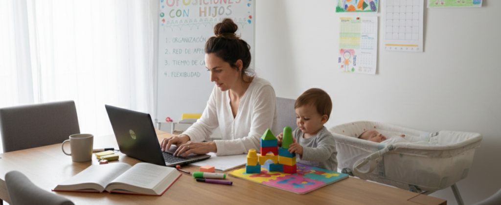 opositar trabajando o con hijos